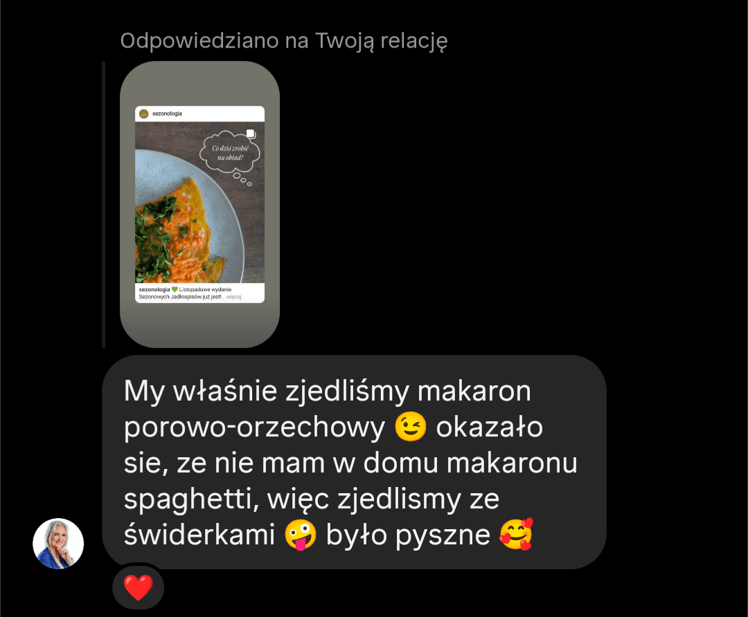 Aleksandra o Sezonowych Jadłospisach