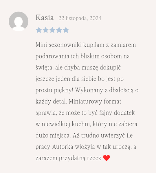Sezonownik kuchenny - opinia Kasia